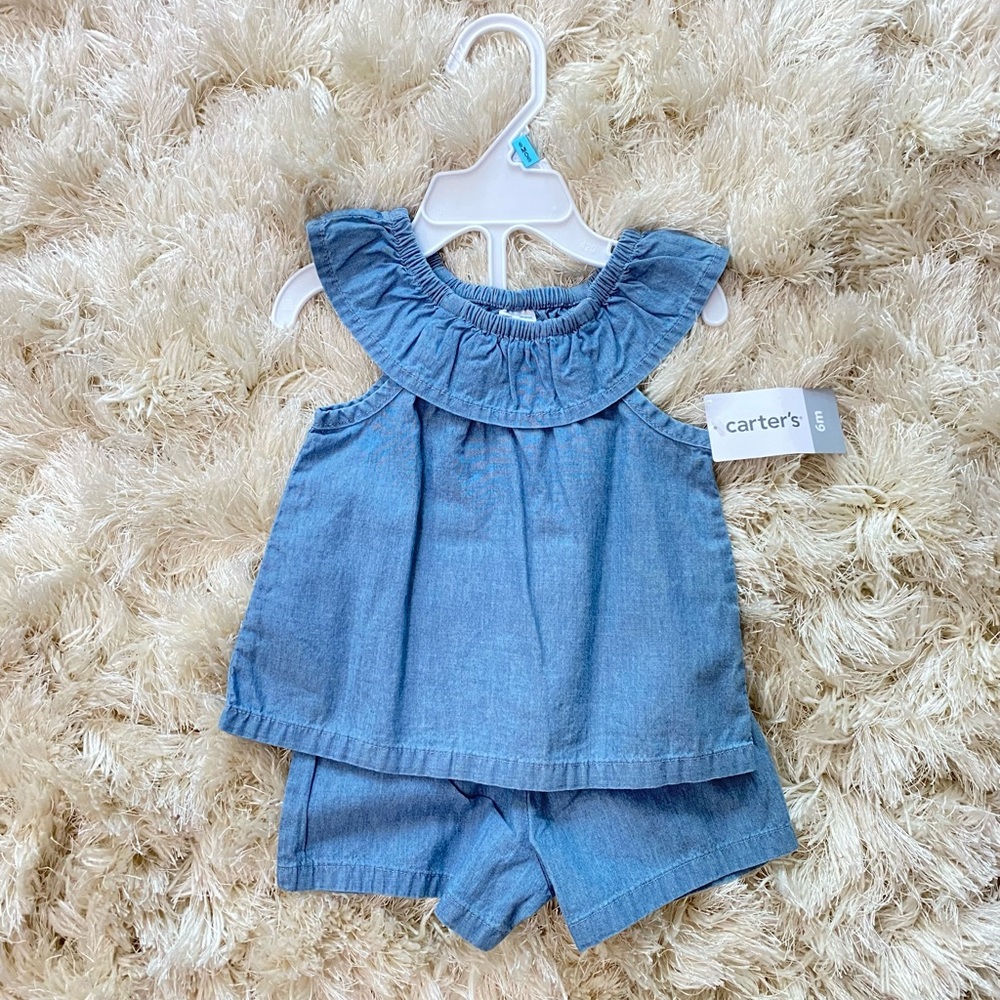 NWT Baby Girls 2 Piece Short Set